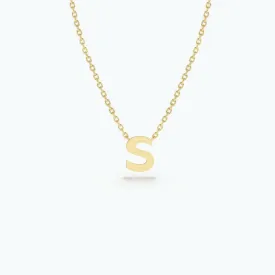 14k Gold Customized initial Necklace by VicStoneNYC Fine Jewelry