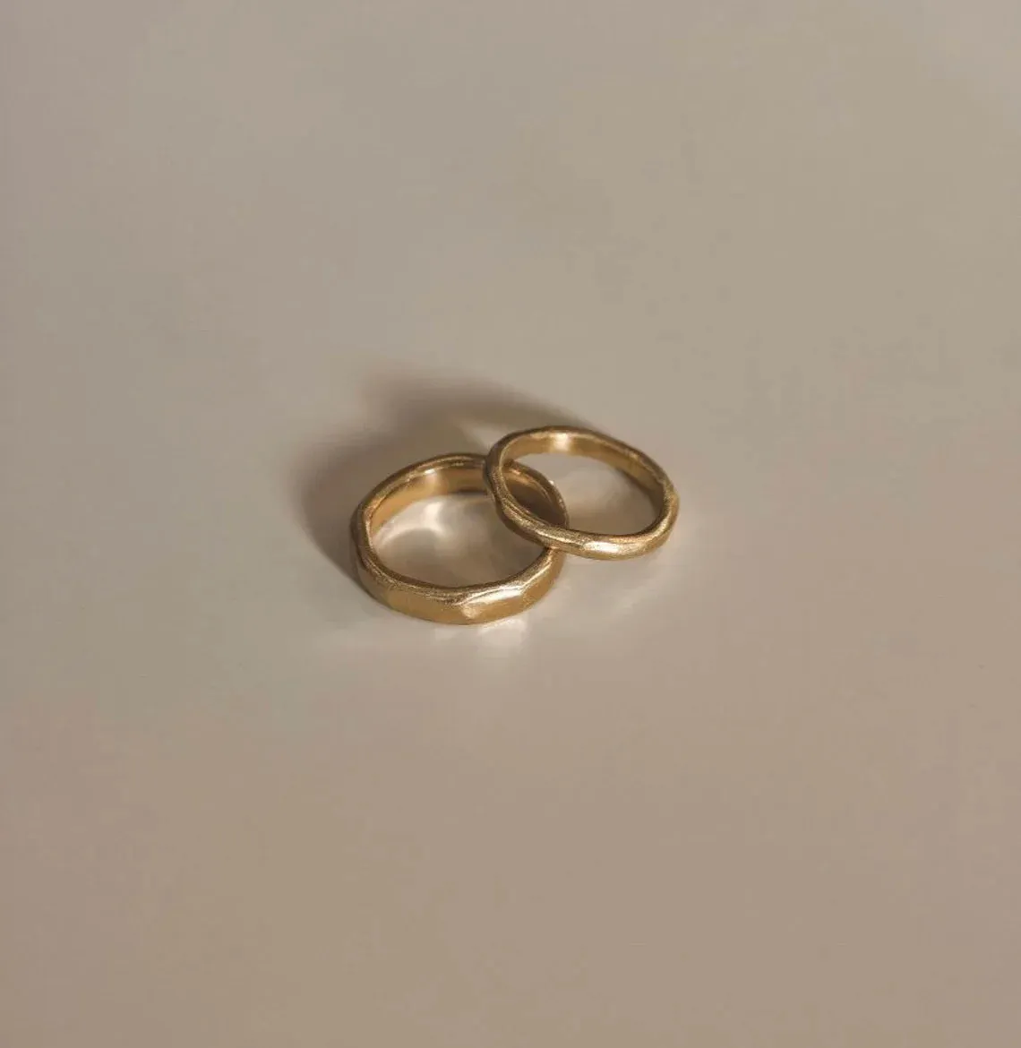 14k Gold Hammered Band by Handmade by VicStoneNYC Fine Jewelry