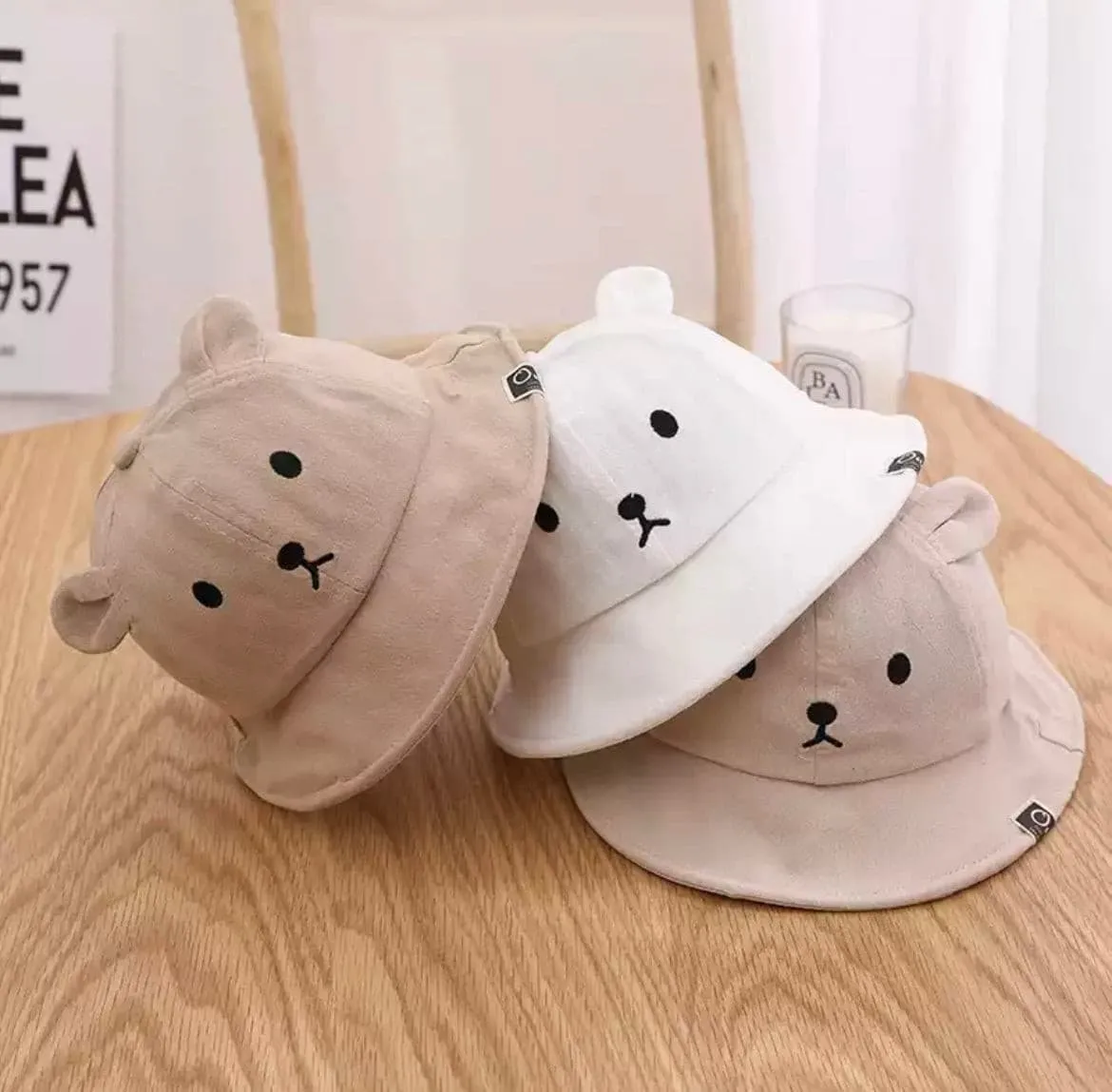 Baby Bear Bucket Hat - Latte