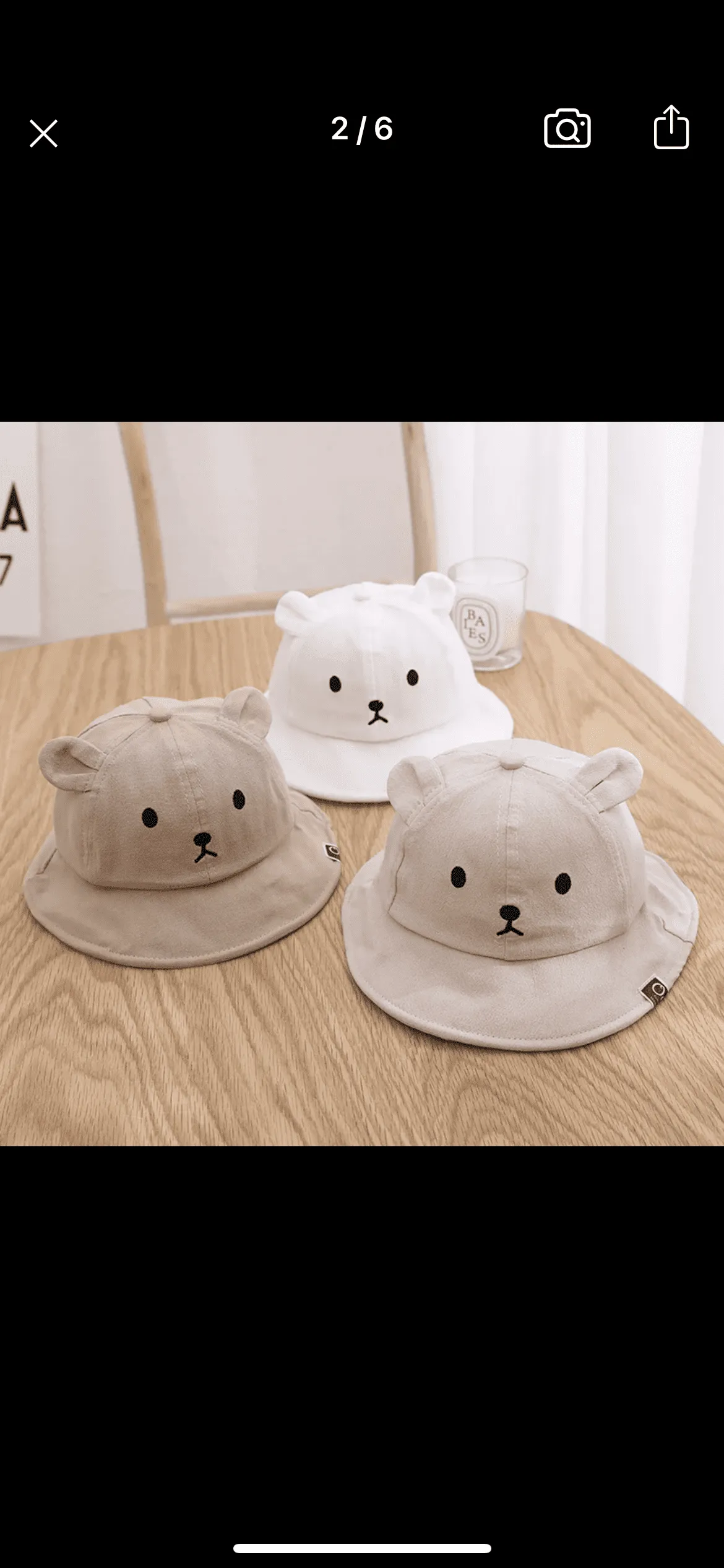 Baby Bear Bucket Hat - Latte