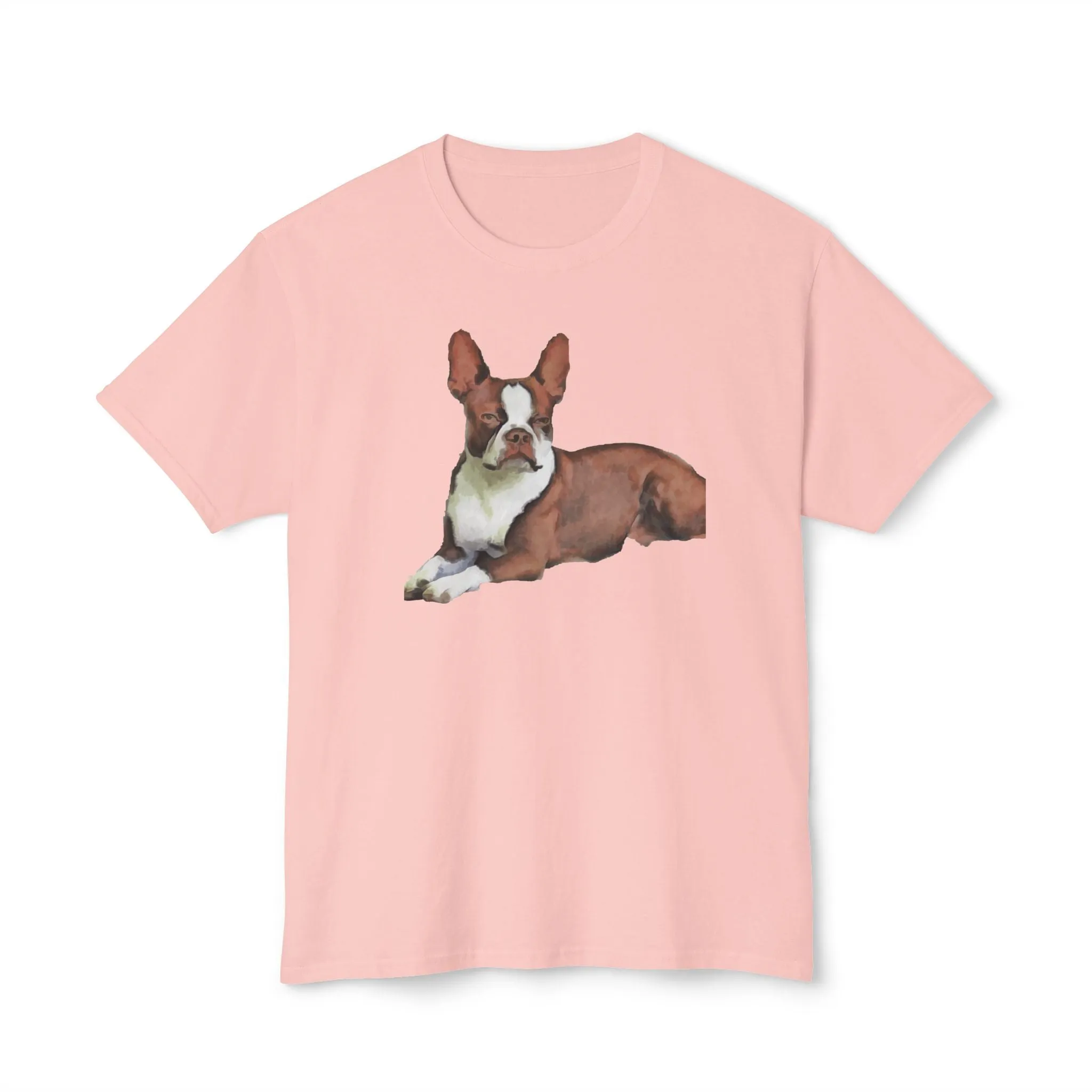 Boston Terrier - Brown & White  - Pre-shrunk Unisex Cotton Tee