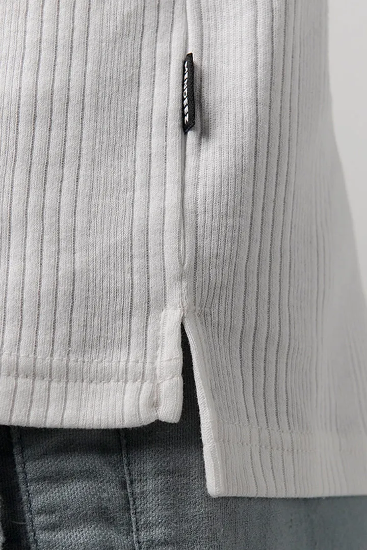 Drop Needle Polo Shirt - White