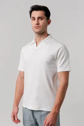Drop Needle Polo Shirt - White
