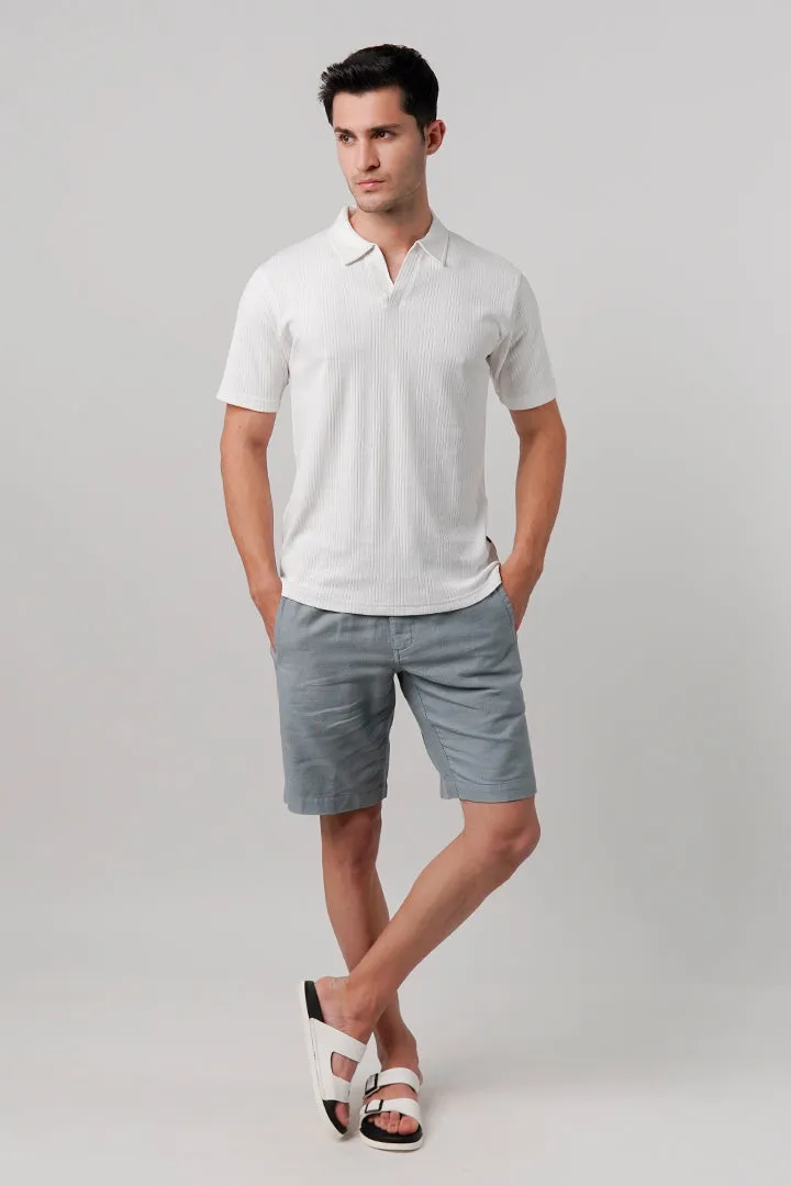 Drop Needle Polo Shirt - White