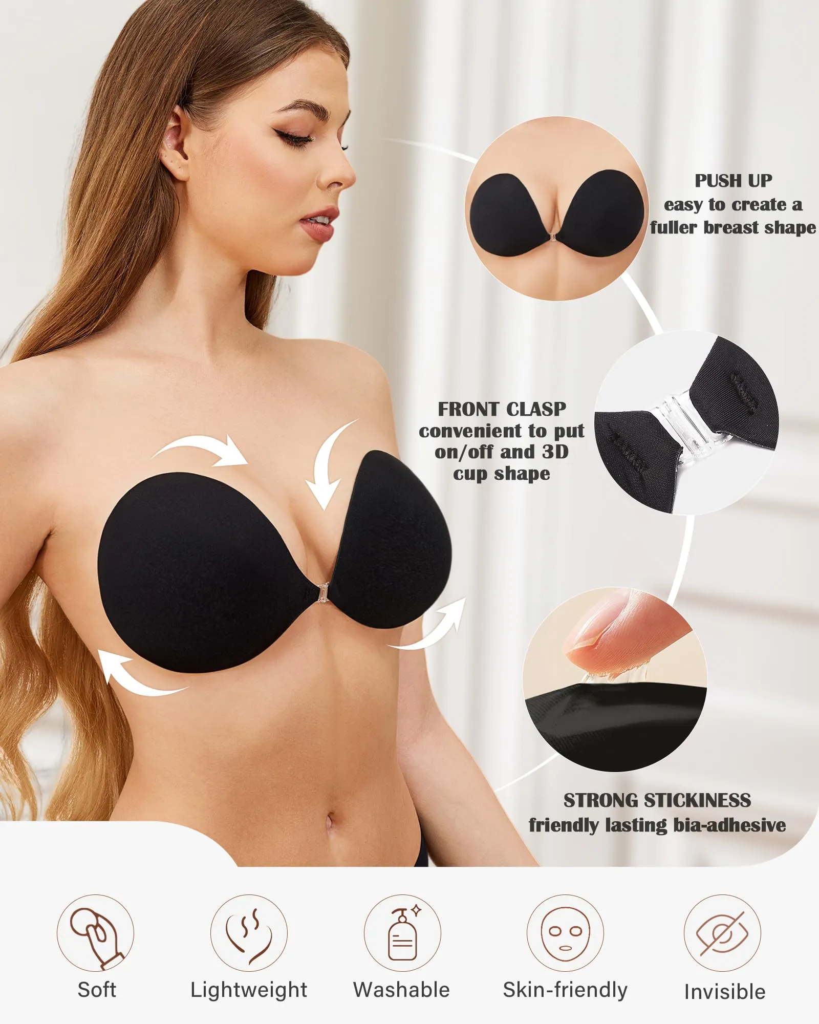 HORISUNAdhesive Bra Sticky Strapless Bras