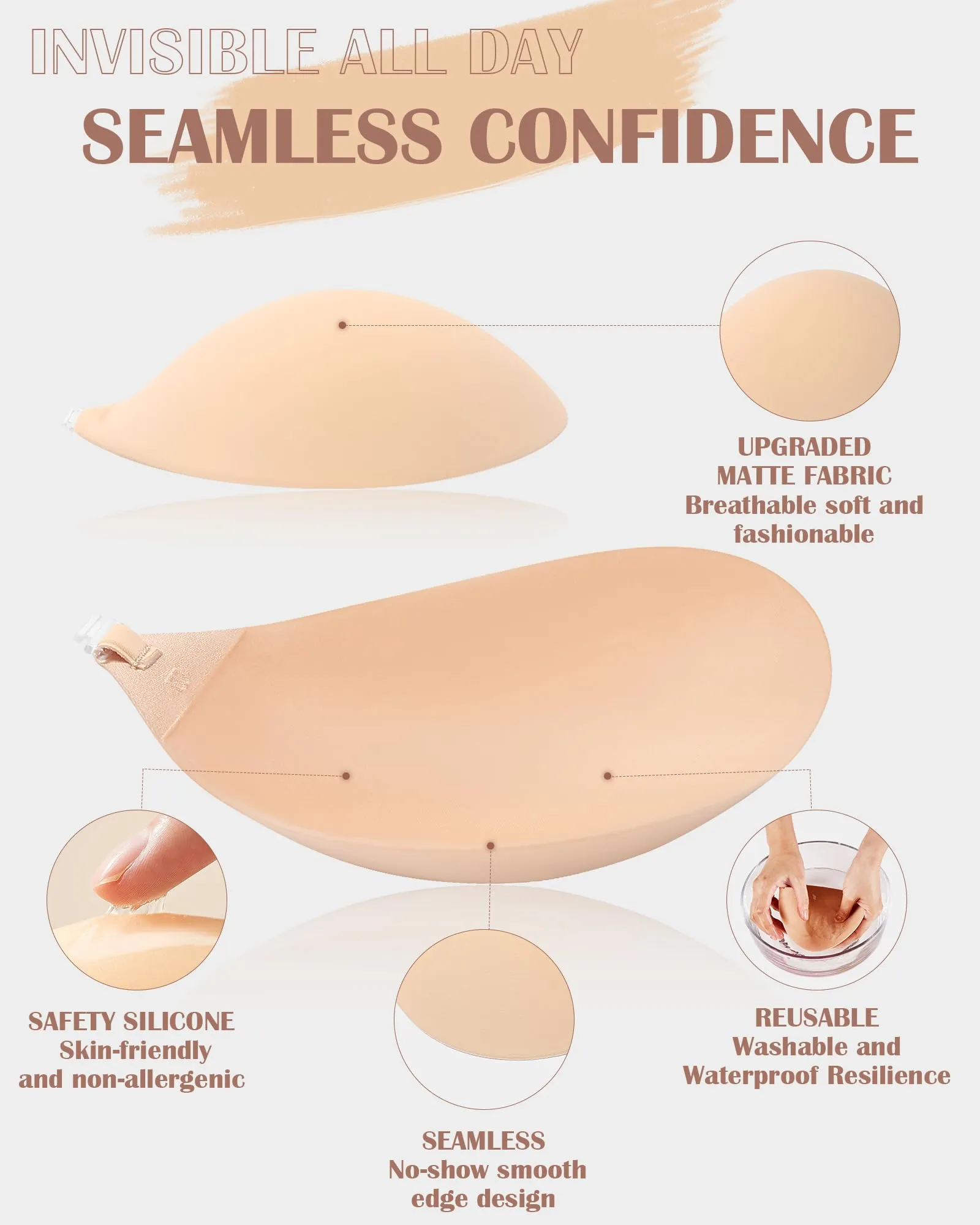 HORISUNAdhesive Bra Sticky Strapless Bras