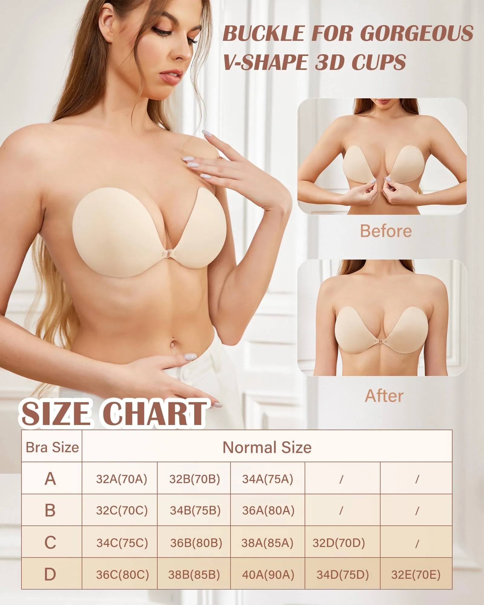HORISUNAdhesive Bra Sticky Strapless Bras