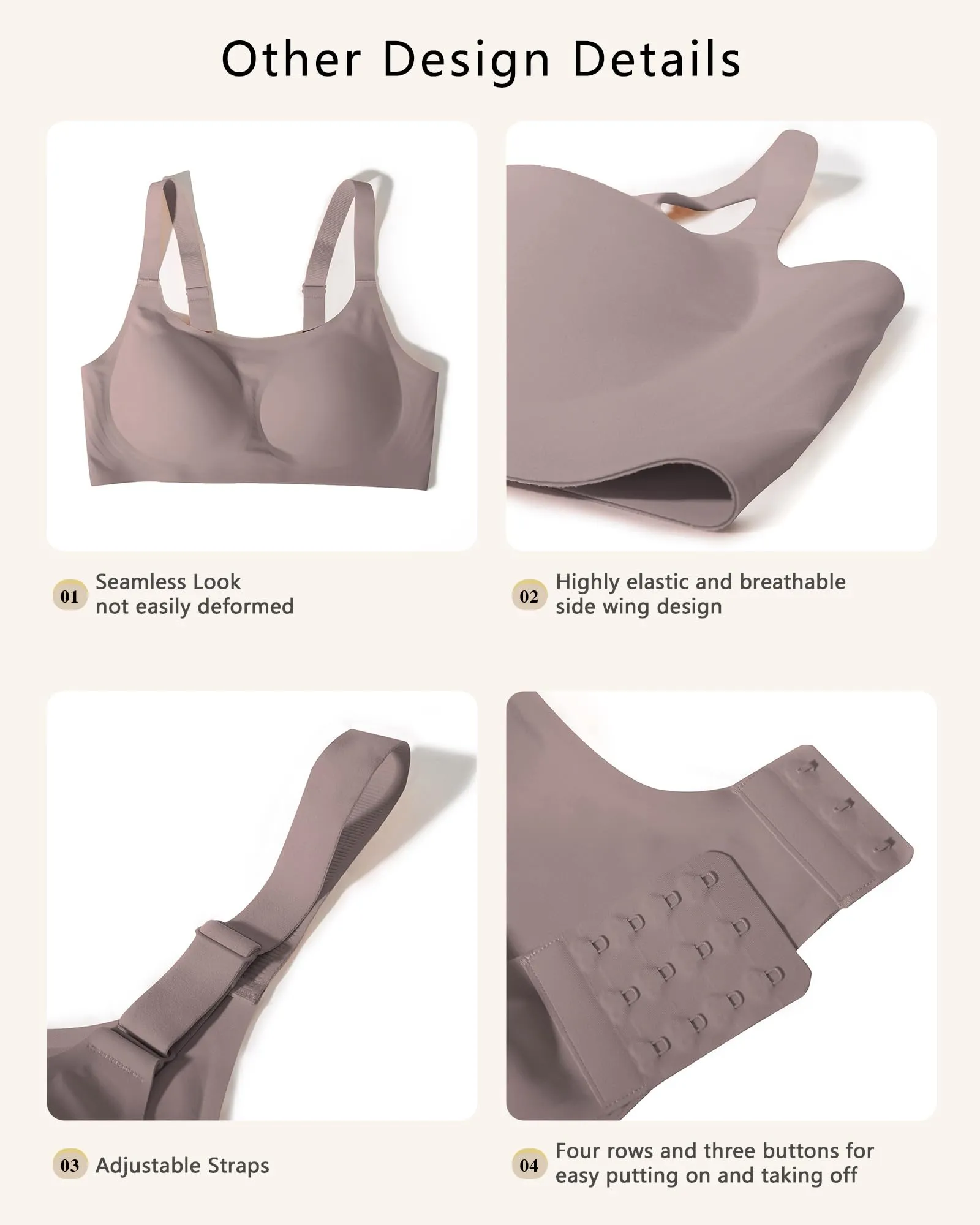HORISUNFull Coverage Bralettes Ultra Comfort Wirefree Bras