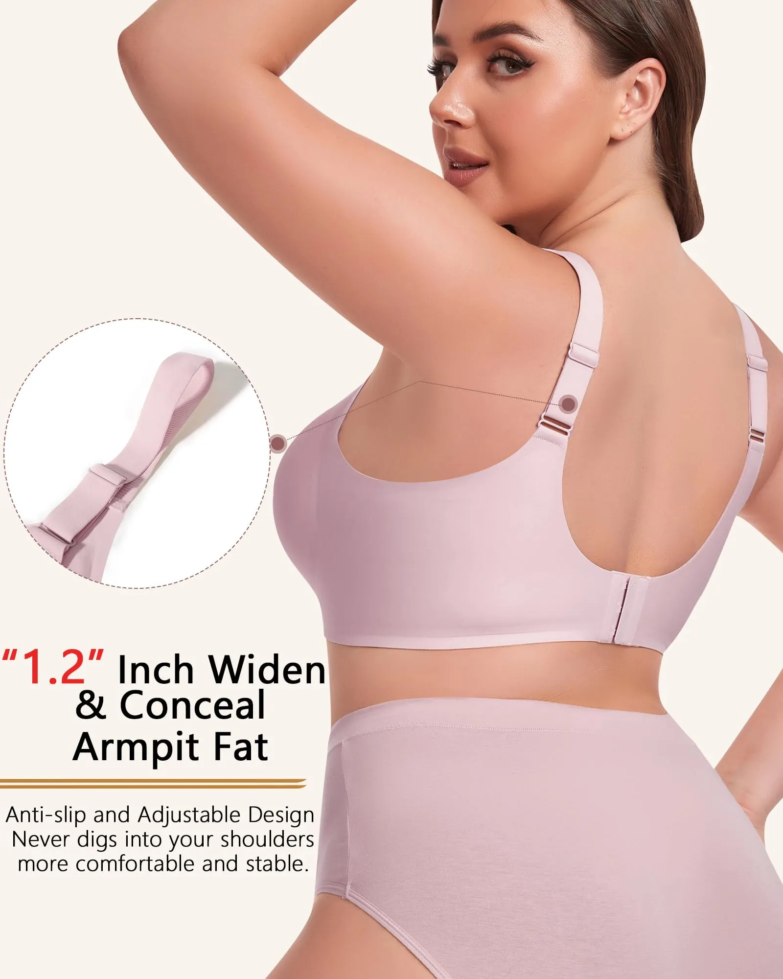 HORISUNFull Coverage Bralettes Ultra Comfort Wirefree Bras