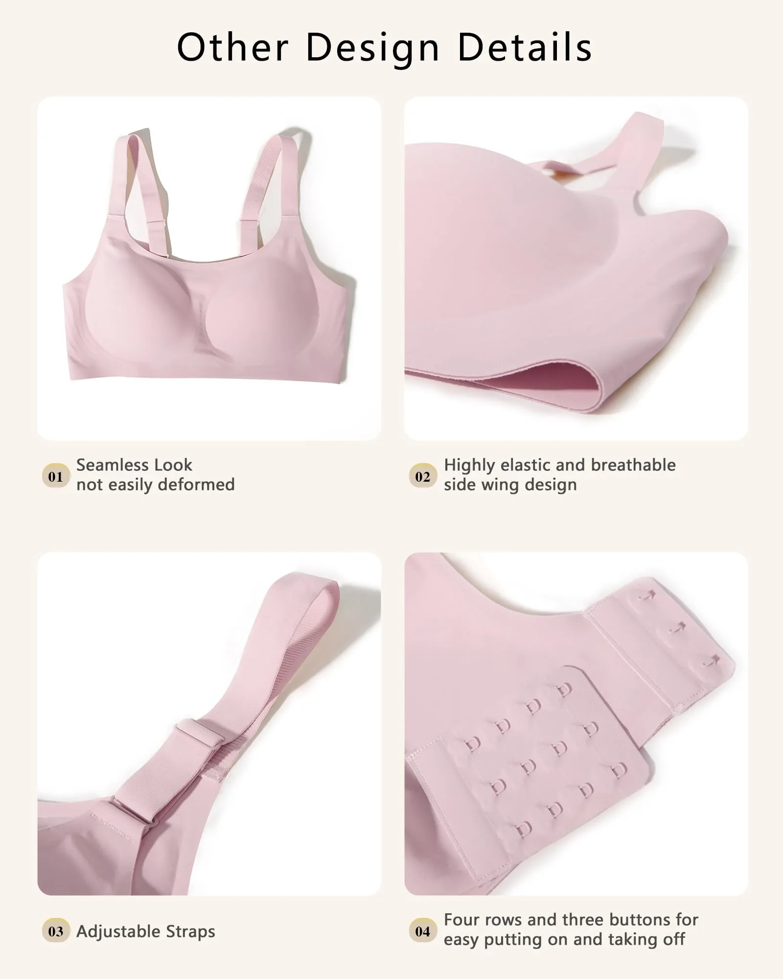 HORISUNFull Coverage Bralettes Ultra Comfort Wirefree Bras