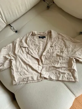 Sample Sale - Linen Crop Top #1 (Small)